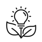 lightbulb with leaves at the base