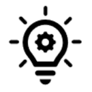 lightbulb with gear inside