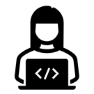 Woman Behind a Laptop